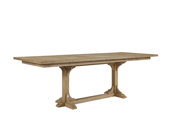 English Elm Counter Elm Veneer Table with Turned Legs and Drawer, Warm Finish, Open Shelf & Metal Rail Beige 69 L x 27.5 W x 10.5 H B2699S00093