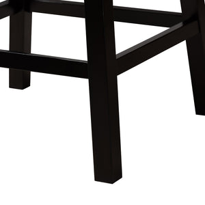 Baxton Studio Baxton Studio Theron Mid-Century Swivel Counter Stool Set with Espresso Wood Frame & Tufted Back White BBT5210C-White/Dark Brown-CS