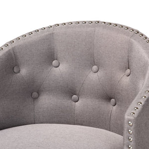 Baxton Studio Baxton Studio Theron 2-Piece Swivel Counter Stool Set - Mid-Century Grey Fabric & Espresso Wood Finish BBT5210C-Grey/Dark Brown-CS