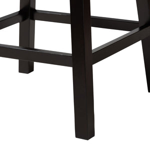 Baxton Studio Baxton Studio Theron Swivel Counter Stool Set - Mid-Century Light Beige & Espresso Wood Elegance BBT5210C-Light Beige/Dark Brown-CS