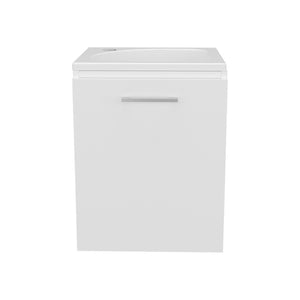 English Elm Summit Floating Wall Mount Vanity Cabinet Matte Finish Modern Bathroom Storage White B092P439898