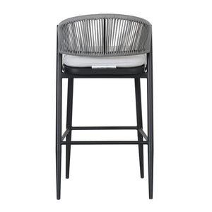 English Elm Christopher Knight Home® - Outdoor 30.25" Barstool Set Of 2 - Stylish Metal Frame & Pe Rattan Backrest For Patio Comfort N772P245120B