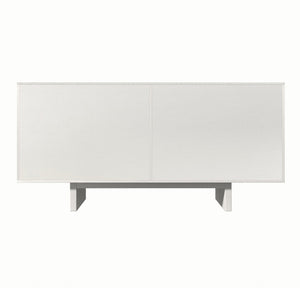 English Elm 63''wide White Sideboard Geometric Groove Mdf Four Door Cabinet for Dining Room T3609P485929