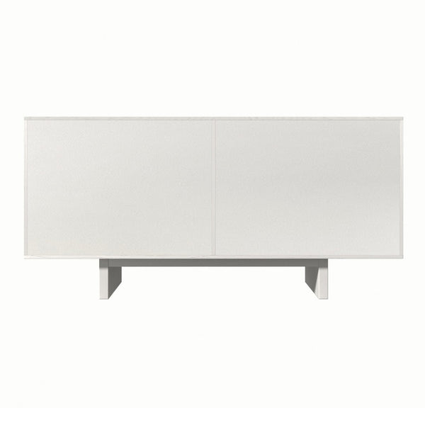 English Elm 63''wide White Sideboard Geometric Groove Mdf Four Door Cabinet for Dining Room T3609P485929