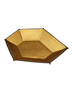 Currey & Company Merola Antique Brass Bowl - Sculptural Cast Aluminum Accent For Sophisticated Tabletop Decor Gold Cast Aluminum 1200-1028-currey-company