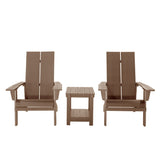 IDEAZ Outdoor Plastic Wood Lounge Set Brown 1299GCT