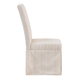 OSP Home Furnishings Adalynn Slipcover Dining Chair  - Set of 2 Linen Stripe