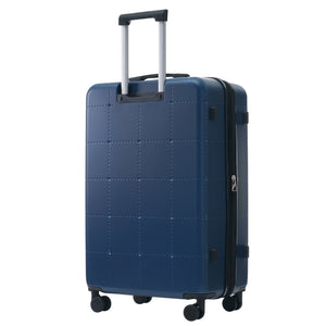 English Elm Luggage 5 Piece Hardside Abs Set with Front Access Carry on and Tsa Spinner Wheels Blue N732P391557C