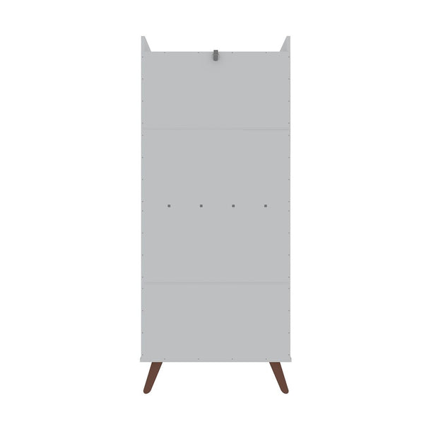 Manhattan Comfort Hampton Mid-Century Modern Bookcase White 12PMC1