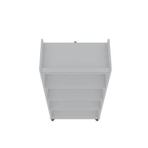 Manhattan Comfort Hampton Mid-Century Modern Bookcase White 12PMC1