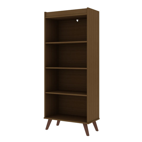 Manhattan Comfort Hampton Mid-Century Modern Bookcase Maple Cream 12PMC10