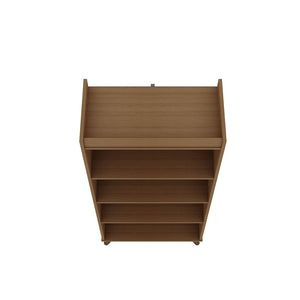 Manhattan Comfort Hampton Mid-Century Modern Bookcase Maple Cream 12PMC10