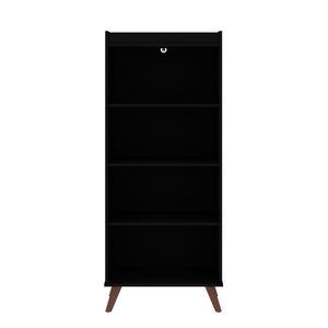 Manhattan Comfort Hampton Mid-Century Modern Bookcase Black 12PMC70