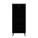 Manhattan Comfort Hampton Mid-Century Modern Bookcase Black 12PMC70