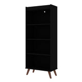 Manhattan Comfort Hampton Mid-Century Modern Bookcase Black 12PMC70