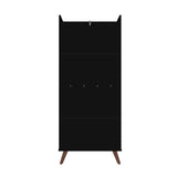 Manhattan Comfort Hampton Mid-Century Modern Bookcase Black 12PMC70