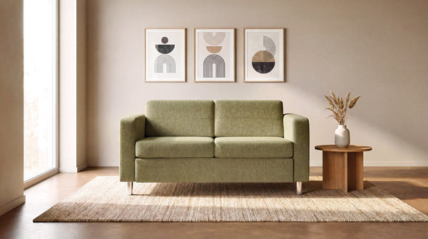 OSP Home Furnishings Pacific Club Chair with Chrome Legs Modern Upholstered Accent Seat for Living Room Loveseat PAC52-S126