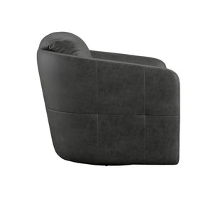 English Elm Wallace & Bay - Gray Swivel Accent Chair with Contemporary Gray Fabric, Easy-Care Upholstery, Compact 35" Width B361P384409