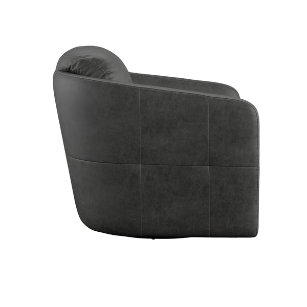 English Elm Wallace & Bay - Gray Swivel Accent Chair with Contemporary Gray Fabric, Easy-Care Upholstery, Compact 35" Width B361P384409