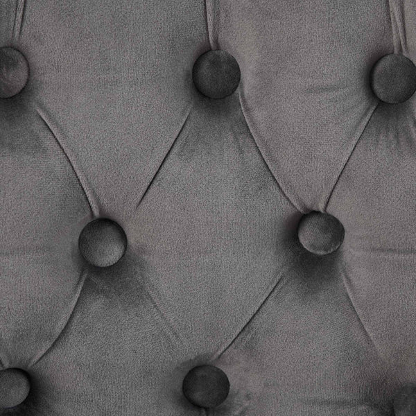 English Elm 26" Velvet Swivel Counter Stools Set of 2 with Tufted Back, Foam Cushion & Solid Wood Legs Gray W1143P362519