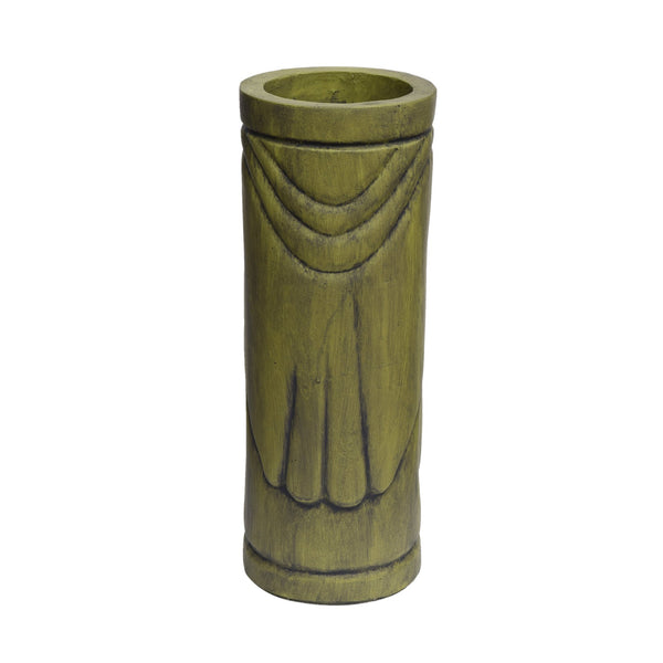 English Elm Christopher Knight Home® - Stone Stone Statue Urn Planter Antique Green Polynesian Tiki Totem Face Pot with Drainage Hole and Durable Cast Stone Finish 65281.00GRN