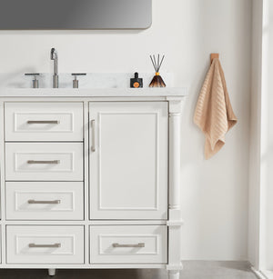English Elm Fully Assembled 48'' Freestanding Single Bathroom Vanity With Two Handle Sets For Easy Customization W1826P308991