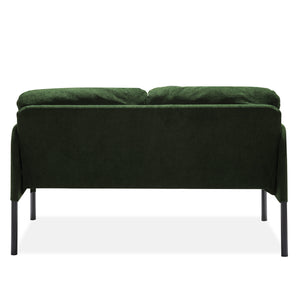 English Elm Green 2-Seater Polyester Sofa with High-Resilience Foam Cushions, Modern Small Couch for Apartments W1164P239078