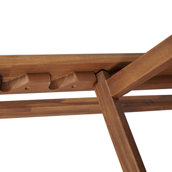 English Elm Christopher Knight Home® - Outdoor Rope Chaise Lounge with Acacia Wood Frame and Adjustable 4-Position Recline for Patio Comfort Light Brown,Mocha 84.84 L x 29.13 W x 5.78 H N776P288556B