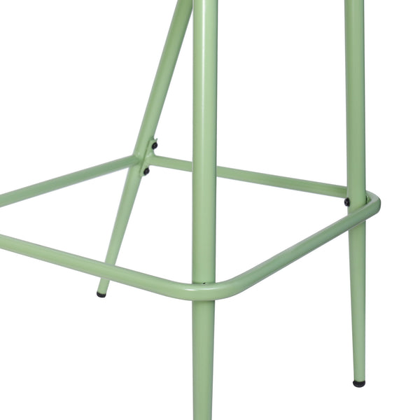 English Elm Christopher Knight Home® - Outdoor 29" Seat Height Aluminum Barstools with Rope Scallop Backrest, Rust-Resistant Patio Set Sage N772P247736S