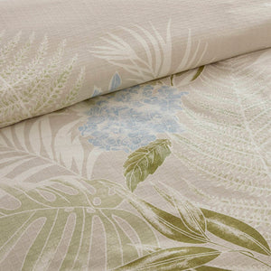 English Elm 5-piece Cotton Dobby Botanical Duvet Set with Embroidered Coastal Throw Pillows B035P463275