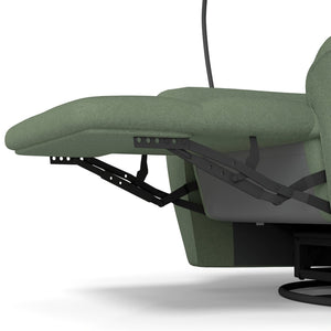 English Elm 270° Swivel Power Recliner Velvet Glider Rocker with Usb Ports for Living Room Dark Green W1028S00059