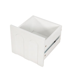 English Elm White Sideboard Storage Cabinet – Modern Multi-Functional Design With Glass Doors & Versatile Shelving W331P298183-GIGA