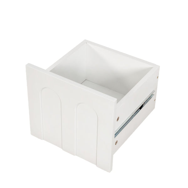 English Elm White Sideboard Storage Cabinet – Modern Multi-Functional Design With Glass Doors & Versatile Shelving W331P298183-GIGA