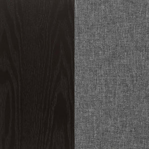 English Elm Belinda Grey 5-Piece Round Marble Dining Set with Nailhead Tufted Linen Chairs and Scalloped Base B062S01196