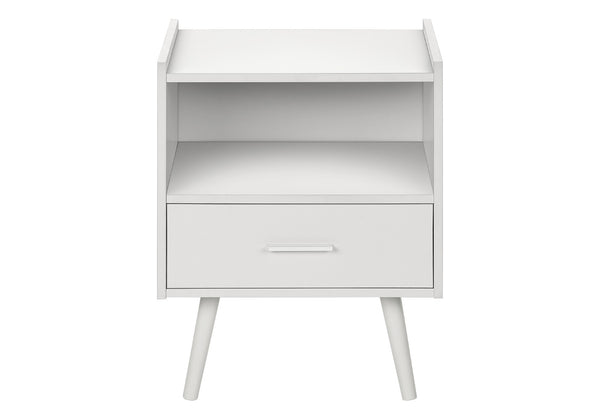 English Elm Accent Side Table Rustic Grey Laminate Compact Storage Cabinet Transitional Bedroom White B2710P461711