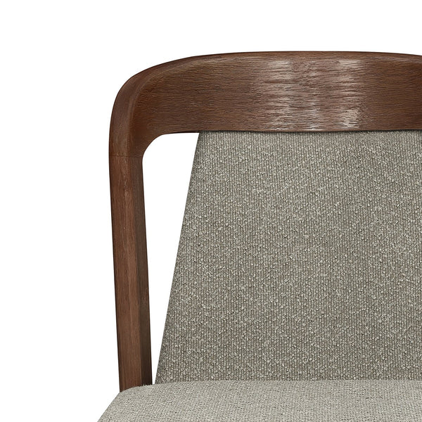 English Elm Christopher Knight Home® - Upholstered Backrest Armless Dining Chairs - Sleek Mid-Century Fabric Seats on Durable Oak Frame, 300lb Capacity Light Brown,Walnut N771P346002W