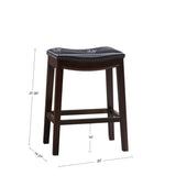 Madison Park Belfast Modern/Contemporary Saddle Counter Stool FUR101-0039 Navy