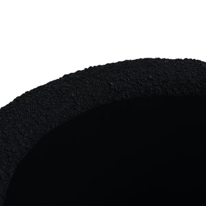 English Elm Jennifer Taylor Home - Fuji Oversized Round Storage Ottoman with Bouclé Upholstery, Kiln-Dried Birch Frame & Hidden Compartment Black B2719P238417