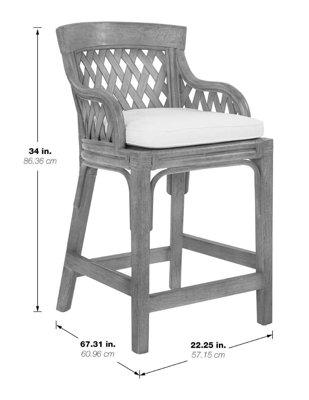 OSP Home Furnishings Plantation 24" Counter Stool Brown Stain