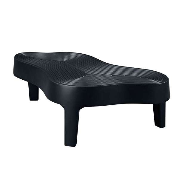 English Elm 47.24''Fiberglass Cloud Coffee Table with Lift-Top, Matte Black Irregular Design, No Assembly, Scratch-Resistant Elegance W2582P214811