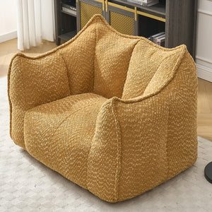 English Elm Sofa plush beanbag chair with superfiber cover and resilient foam filling for ultimate home comfort and relaxation Yellow W1996P252269