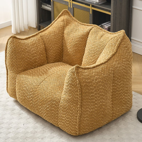 English Elm Sofa plush beanbag chair with superfiber cover and resilient foam filling for ultimate home comfort and relaxation Yellow W1996P252269