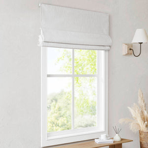 English Elm 1 Cordless Total Blackout Roman Shade 33x64 Inch Polyester Viscose Blend Easy Lift Installation White 5.96 L x 9.25 W x 8.07 H B035P319842