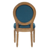 OSP Home Furnishings Lillian Oval Back Chair Klein Azure