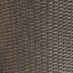 English Elm Christopher Knight Home® - KINGSTOWN Keaton Wicker Outdoor Barrel Side Table — Durable Synthetic Wicker, Modern Patio Accent (18") Grey 52644.00GEY