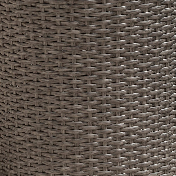 English Elm Christopher Knight Home® - KINGSTOWN Keaton Wicker Outdoor Barrel Side Table — Durable Synthetic Wicker, Modern Patio Accent (18") Grey 52644.00GEY