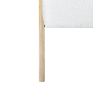 English Elm Christopher Knight Home® - Modern Sculpted Accent Chair with White Polyester, Solid Wood Frame, Curved Back Ergonomic Flair N767P203866W