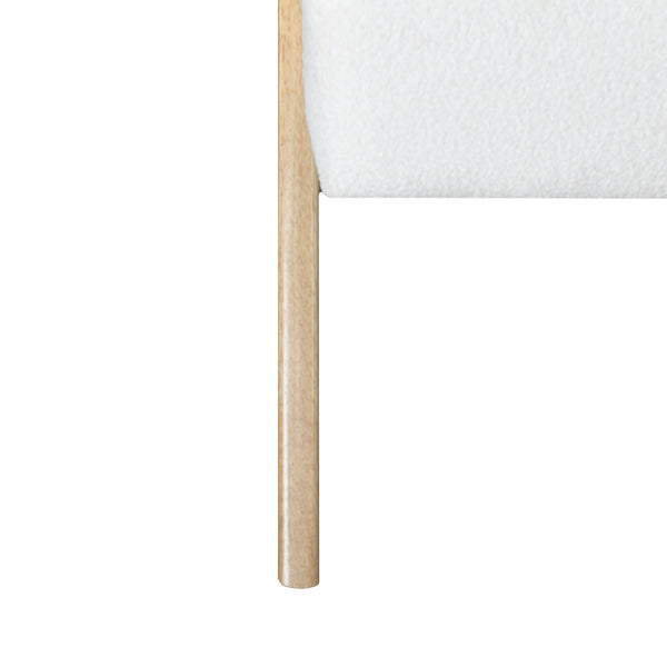 English Elm Christopher Knight Home® - Modern Sculpted Accent Chair with White Polyester, Solid Wood Frame, Curved Back Ergonomic Flair N767P203866W