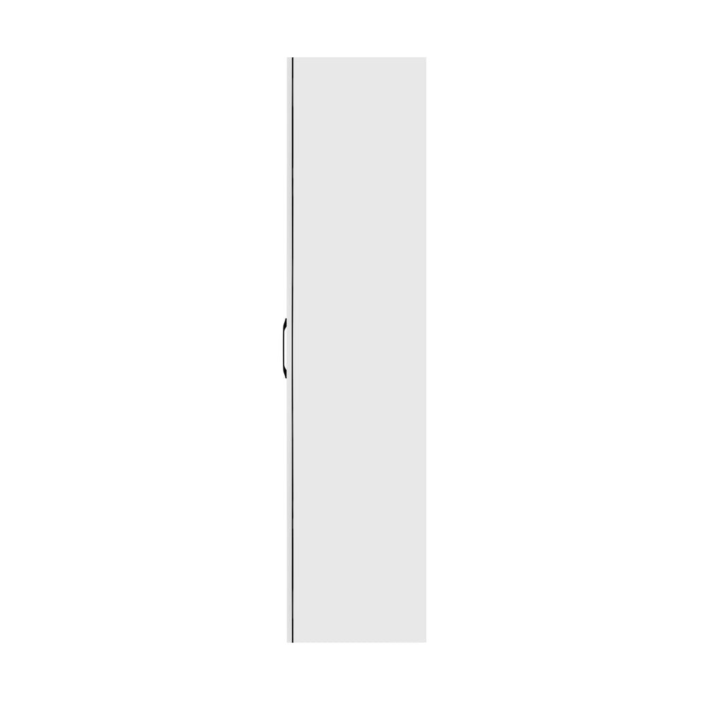 English Elm White,Large, Slim Storage Cart for Narrow Spaces with 6-Tier Shelves, Handle & Wheels, 11.8" Deep Organizer for Kitchen Laundry Pantry (White) W331P295244