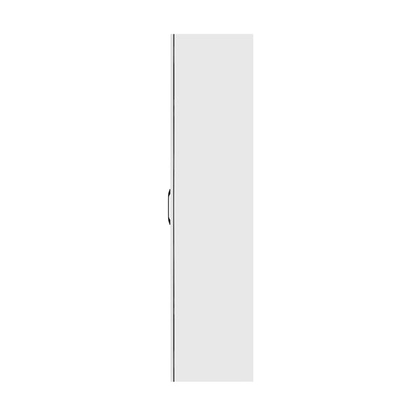 English Elm White,Large, Slim Storage Cart for Narrow Spaces with 6-Tier Shelves, Handle & Wheels, 11.8" Deep Organizer for Kitchen Laundry Pantry (White) W331P295244